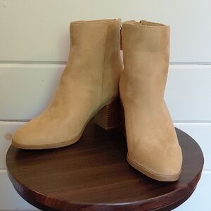 Joe Fresh Tan Ankle Boots with Block Heel